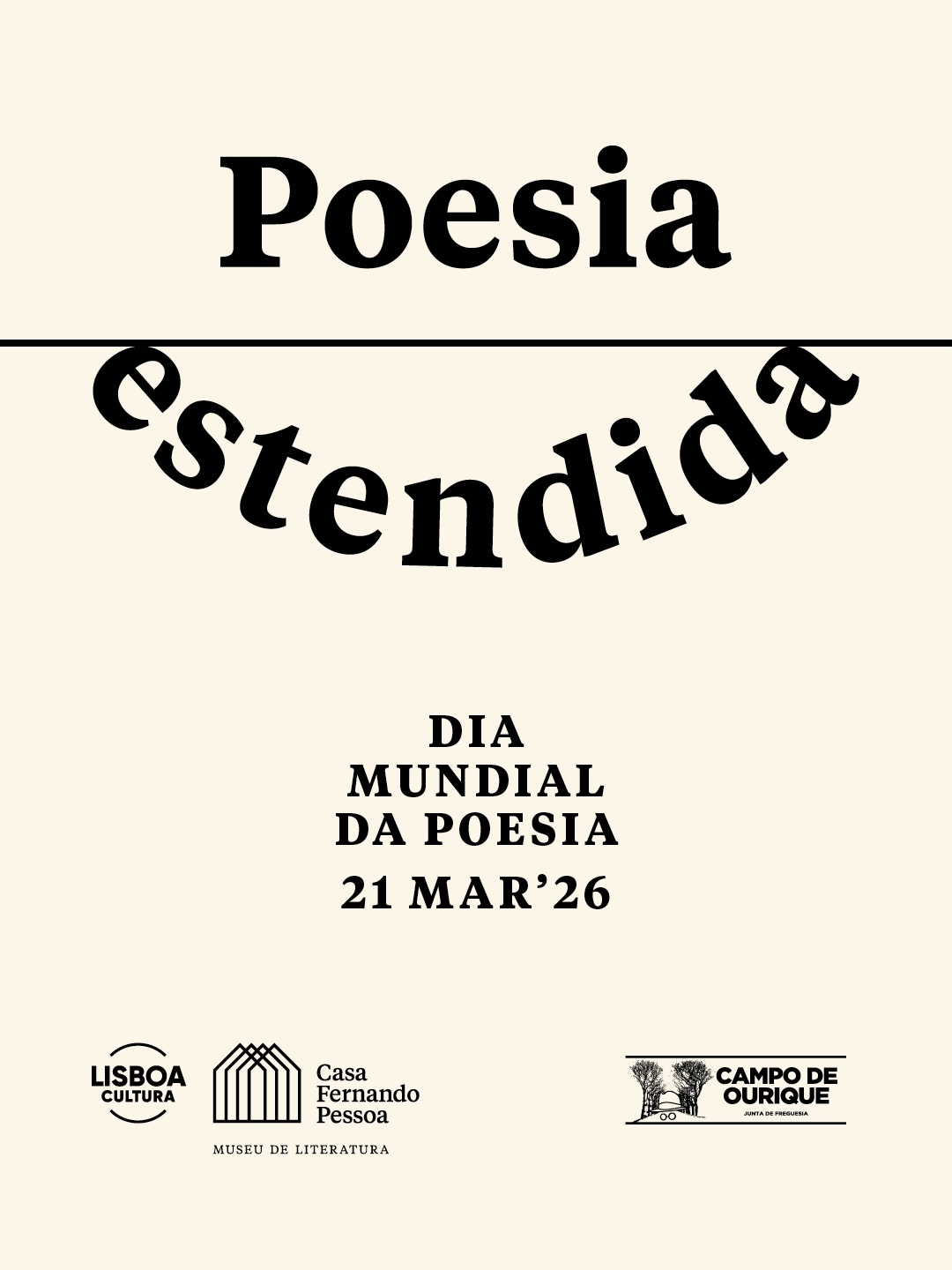 Poesia estendia, Dia Mundial da Poesia, 21 de Março de 2026